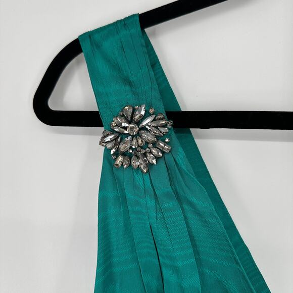 Sachin + Babi Kenzia Plunge Full Length Embellished Moire Taffeta Gown 10 - Picture 8 of 11